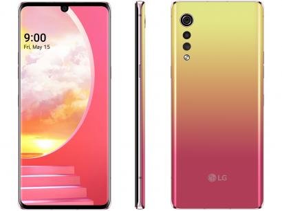 Smartphone LG Velvet 128GB Illusion Sunset Octa - Core 6GB RAM Tela 6,8" Câm. Tripla + Selfie 16MP