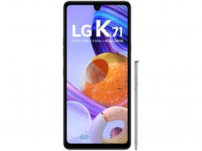 Smartphone LG K71 128GB White 4G Octa-Core - 4GB RAM 6,8" Câm. Tripla + Selfie 32MP Dual Chip