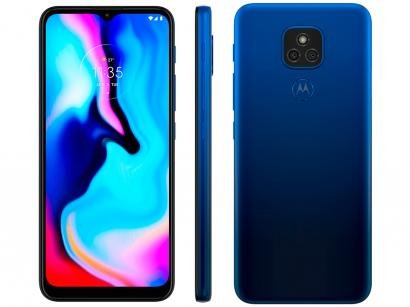 Smartphone Motorola Moto E7 Plus 64GB Azul Navy - 4G Octa-Core 4GB RAM 6,5" Câm. Dupla + Selfie 8MP