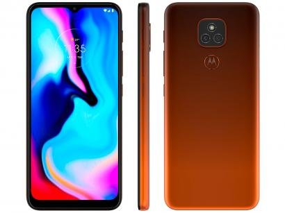 Smartphone Motorola Moto E7 Plus 64GB Bronze Âmbar - 4G Octa-Core 4GB RAM 6,5" Câm. Dupla + Selfie 8MP