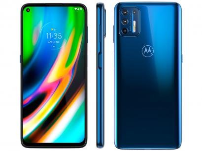 Smartphone Motorola Moto G9 Plus 128GB Azul Indigo - Octa-Core 4GB RAM 6,8" Câm. Quádrupla+Selfie 16MP