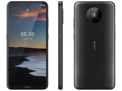 Smartphone Nokia 5.3 128GB Preto 4G Octa-Core - 4GB RAM 6,55" Câm. Quádrupla + Selfie 8MP