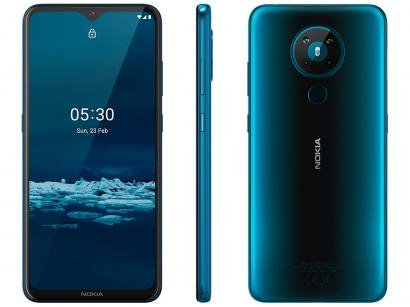 Smartphone Nokia 5.3 128GB Verde 4G Octa-Core - 4GB RAM 6,55" Câm. Quádrupla + Selfie 8MP