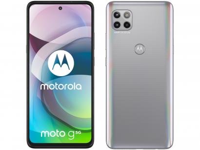 Smartphone Motorola Moto G 5G 128GB Prata Prisma - Octa-Core 6GB RAM 6,7" Câm. Tripla + Selfie 16MP