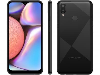 Smartphone Samsung Galaxy A10s 32GB Preto Absurdo - 4G 2GB RAM Tela 6,2" Câm. Dupla + Selfie 8MP