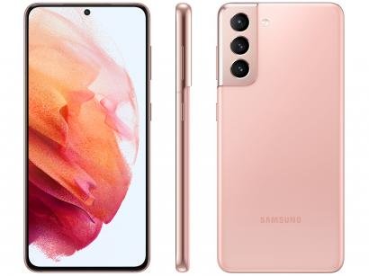 Smartphone Samsung Galaxy S21 128GB Rosa 5G - 8GB RAM Tela 6,2" Câm. Tripla + Selfie 10MP