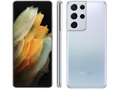 Smartphone Samsung Galaxy S21 Ultra 256GB Prata 5G - 12GB RAM Tela 6,8" Câm. Quádrupla + Selfie 40MP