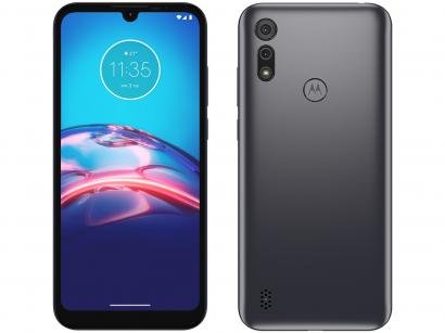 Smartphone Motorola Moto E6i 32GB Cinza Titanium - 4G 2GB RAM Tela 6,1" Câm. Dupla + Selfie 5MP