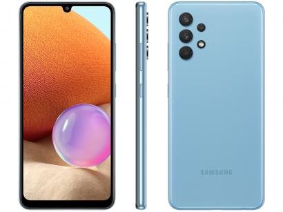 Smartphone Samsung Galaxy A32 Azul 4G - 4GB RAM Tela 6,4" Câm. Quádrupla + Selfie 20MP