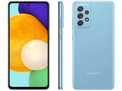 Smartphone Samsung Galaxy A52 128GB Azul 4G - 6GB RAM Tela 6,5" Câm. Quádrupla + Selfie 32MP