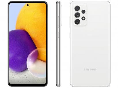 Smartphone Samsung Galaxy A72 128GB Branco 4G - 6GB RAM Tela 6,7" Câm. Quádrupla + Selfie 32MP