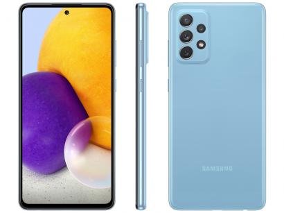 Smartphone Samsung Galaxy A72 128GB Azul 4G - 6GB RAM Tela 6,7" Câm. Quádrupla + Selfie 32MP
