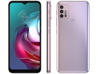 Smartphone Motorola Moto G30 128GB White Lilac 4G - 4GB RAM Tela 6,5" Câm. Quádrupla + Selfie 13MP