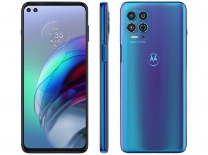 Smartphone Motorola Moto G100 256GB Luminous Ocean - 5G 12GB RAM 6,7" Câm. Quádrupla + Selfie Dupla