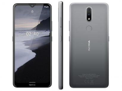 Smartphone Nokia 2.4 64GB Cinza 4G Octa-Core - 3GB RAM Tela 6,5" Câm. Dupla + Selfie 5MP