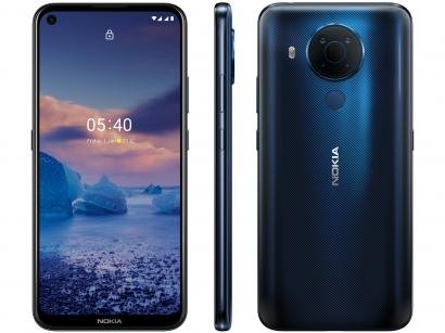 Smartphone Nokia 5.4 128GB Azul 4G Octa-Core - 4GB RAM Tela 6,39" Câm. Quádrupla + Selfie 16MP