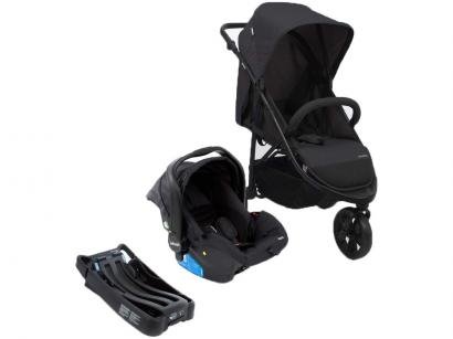 Carrinho de Bebê com Bebê Conforto Infanti Travel - System Collina TRIO Black Style 3 Rodas 0 a 15kg