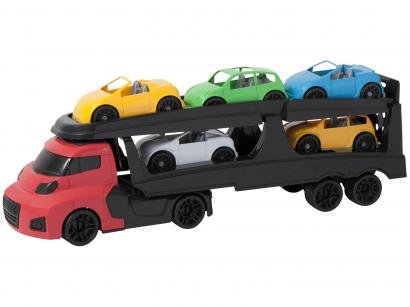 Caminhão de Brinquedo Cegonha Invictus - Cardoso Toys 5 Peças