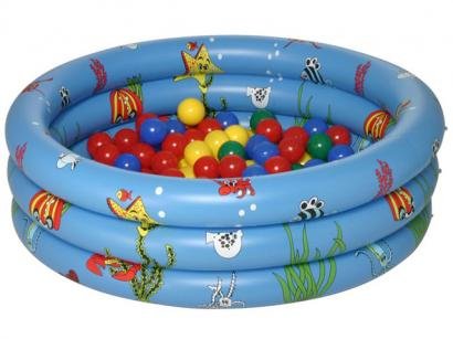 Mini Piscina Inflável com 100 Bolinhas Braskit - 440A