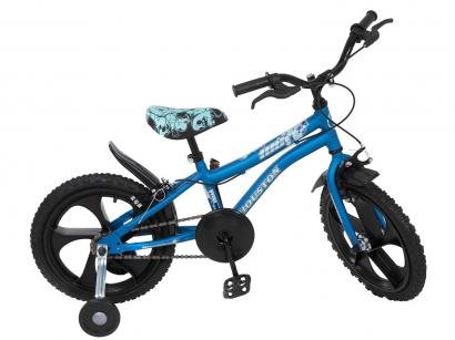 Bicicleta Infantil Aro 16 Houston Nic Azul - com Rodinhas