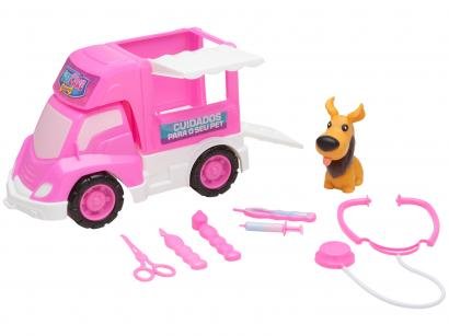 Carrinho Veterinária Pet Care Delivery Samba Toys - 10 Peças com Acessórios