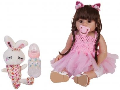 Boneca Reborn Princesa 45cm com Acessórios - Laura Baby