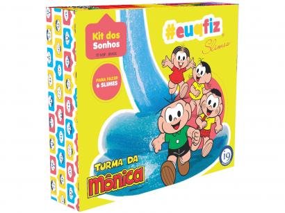 Conjunto de Slimes Turma da Mônica - #euqfiz Kit dos Sonhos de Slimes i9 Brinquedos