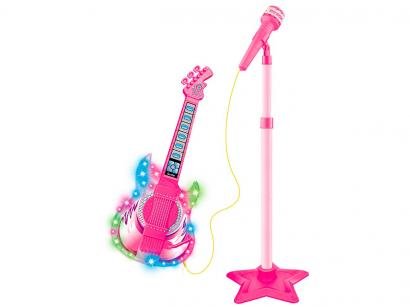 Guitarra de Brinquedo com Microfone Rock Show - DM Toys