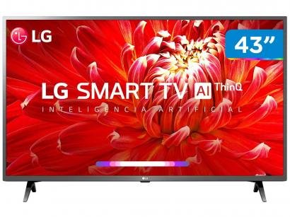 Smart TV LED 43" LG 43LM6300PSB Full HD Wi-Fi - Inteligência Artificial 3 HDMI 2 USB