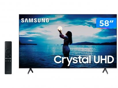 Smart TV 4K Crystal UHD 58" Samsung UN58TU7020GXZD - Wi-Fi Bluetooth HDR10+ 2 HDMI 1 USB