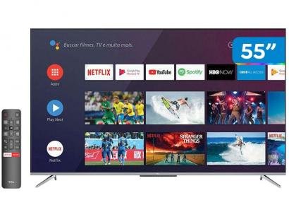 Smart TV 4K UHD LED 55" TCL 55P715 Android Wi-Fi - Bluetooth 3 HDMI 2 USB
