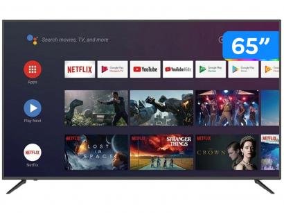 Smart TV 4K HQLED 65" JVC LT-65MB708 Android - Wi-Fi Bluetooth HDR 4 HDMI 3 USB