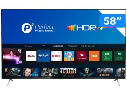 Smart TV 4K D-LED 58" Philips 58PUG7625/78 - Wi-Fi Bluetooth HDR 3 HDMI 2 USB
