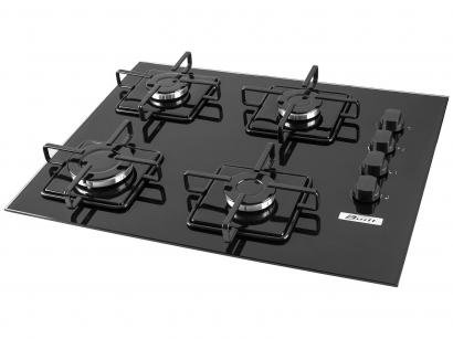 Cooktop 4 Bocas Built BLT 4Q PR à Gás - Acendimento Superautomático