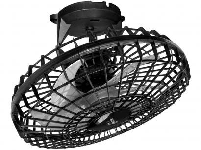 Ventilador de Teto Loren Sid Turbo Orbital Wind - Preto 6 Pás Giro 360º 50cm