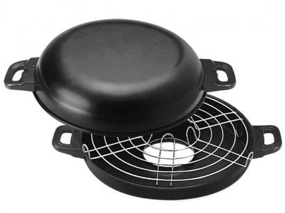 Churrasqueira de Fogão Antiaderente 30cm - Alumínio Fortaleza Black 510000