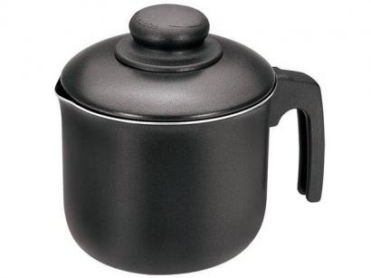 Leiteira Antiaderente 1,4L Alumínio Fortaleza - Black Super