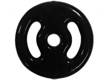 Anilha 2Kg Emborrachada Preto Polimet - 0652