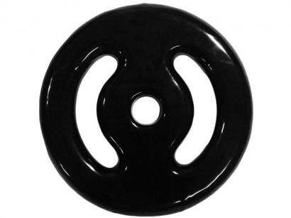 Anilha 5Kg Emborrachada Preto Polimet - 0655