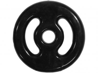 Anilha 3Kg Emborrachada Preto Polimet - 0653