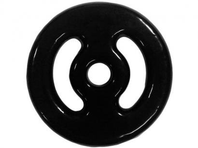 Anilha 4Kg Emborrachada Preto Polimet - 0654