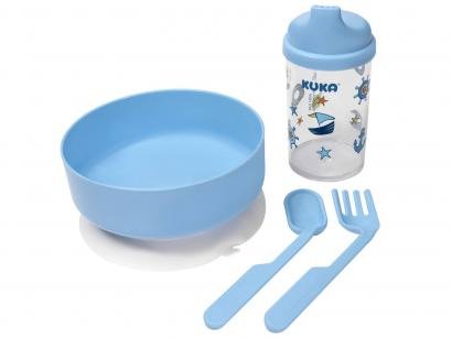 Kit Refeição 1 Prato + 2 Talheres + 1 Copo - Kuka 7016