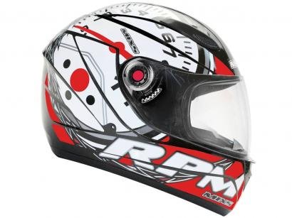 Capacete MX Fokker RPM Mixs Preto e Branco - Tam. 58