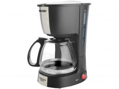 Cafeteira Elétrica Mallory Aroma 16 Inox Preta - 16 Xícaras
