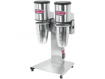 Batedor de Milk Shake Industrial BM 84 NR Inox - Bermar com 2 Copos por Vez