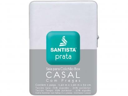 Saia para Cama Box Casal Prata - 140x190cm Santista