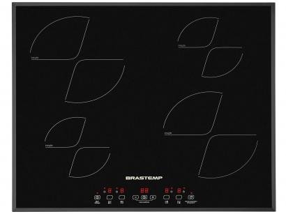 Cooktop 4 Bocas Brastemp BDJ62 Indução - Vitrocerâmico Acendimento Automático