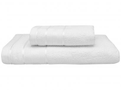 Jogo de Toalha de Banho Santista Royal Knut - 100% Algodão Branco 2 Peças