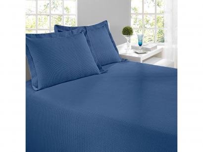 Colcha King Santista 100% Algodão - Piquet Indigo