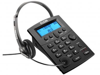 Headset Elgin HST-8000 - com Identificador de Chamada e Saída para Gravação